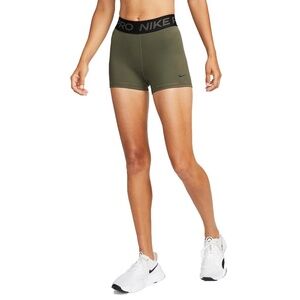 Nike Pro 365 Women's 3" Shorts (Small, Regular, Regular, Olive Green)